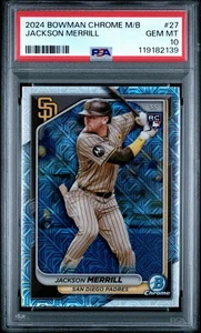 Bowman 2024 cromo mega caja 27 Jackson Merrill RC PSA 10 - Imagen 1 de 2
