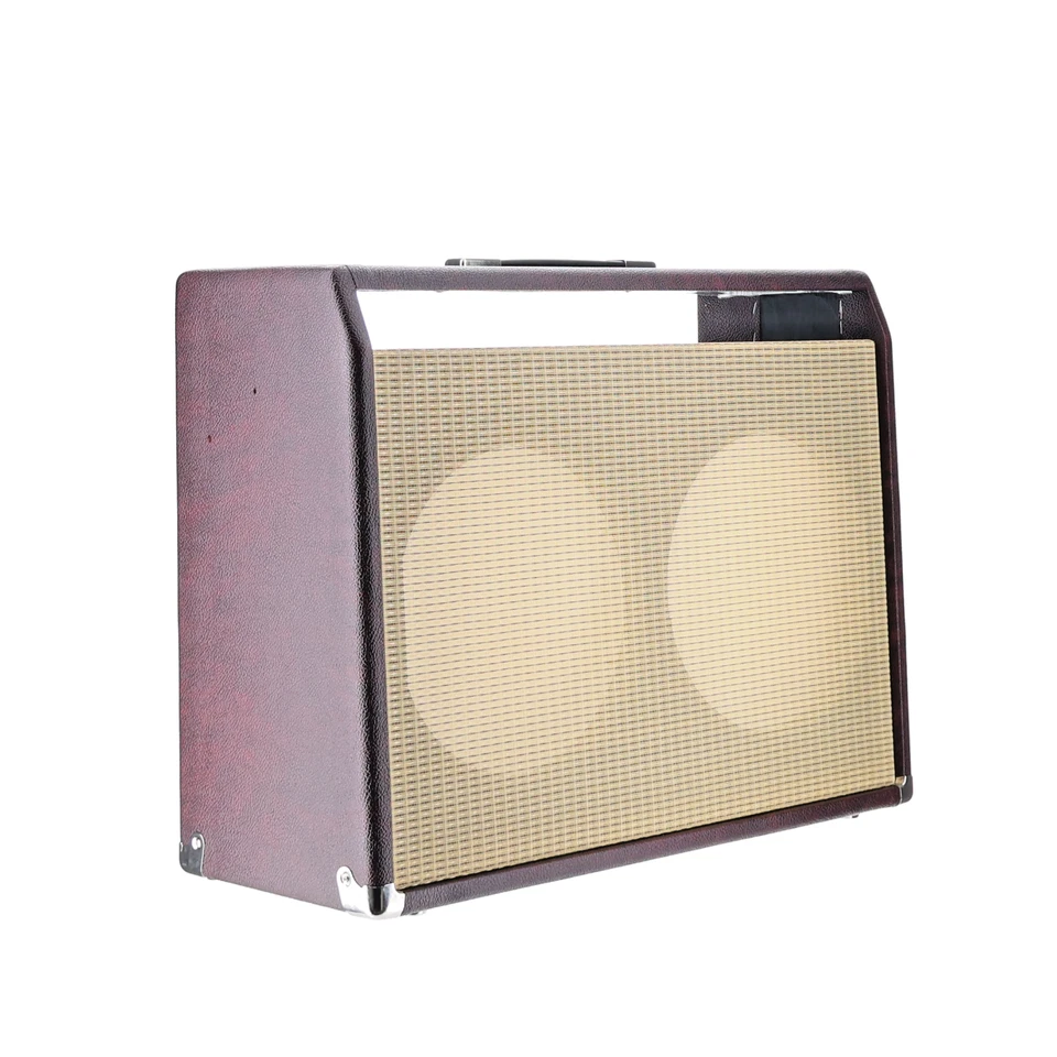 Twin Reverb Amp Cabinet Wine Red Tolex 2x12 with Wheat/Tweed Grille - Image 1 of 4