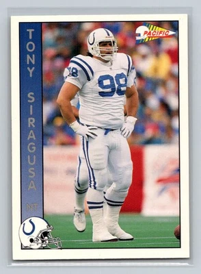 1992 Pacific #451 Tony Siragusa Indianapolis Colts Football Card - Image 1 of 2