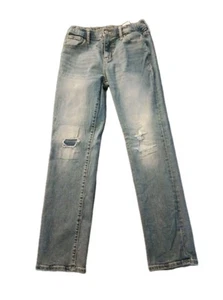 Old Navy Boys Size 14 Kids Karate Slim Faded Jeans Distressed - Picture 1 of 7