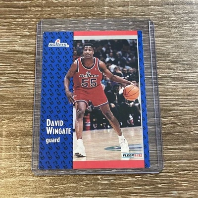 1991-92 Fleer David Wingate #371 Washington Bullets NBA Card - Image 1 of 3
