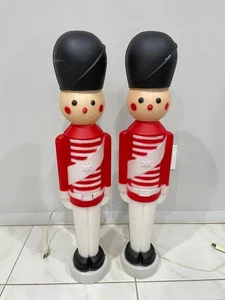 Vintage TPI Christmas Holiday Blow Mold Canadian Toy Soldiers Bundle 31” w/Light - Picture 1 of 11