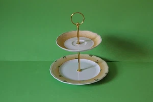 Two Tier Etagere Plates Seltmann Weiden Old Dresden Rose Garden 0785 10 - Picture 1 of 1