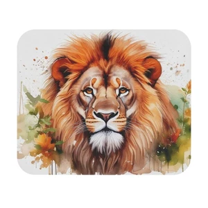 Majestic Lion Mouse Pad, Rectangle Mousepad, Lion Lover Office Decor, Animal - Photo 1/5