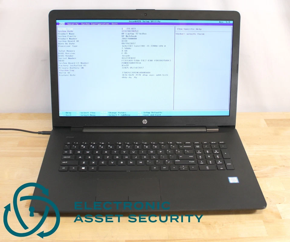 Notebook HP 17-BS011dx i5-7200U 2,50 GHz 8 GB (sin unidad) Foto 1 de 4