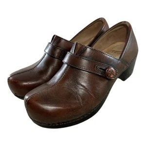 Dansko Shoes Solstice Clogs Slip On Brown Leather Women’s Size Us 6.5-7 Eu 37 - Picture 1 of 12