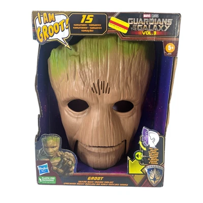 Fantasia Cosplay Disney Marvel GROOT Máscara Falante Guardiões Galáxia Halloween NOVO! - Imagem 1 de 4