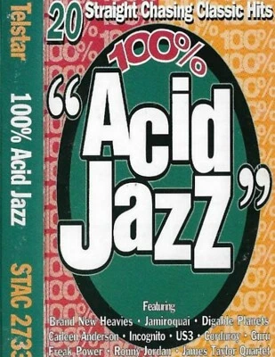 Various 100% Acid Jazz CASSETTE ALBUM Telstar STAC 2733 Jamiroquai Incognito - Image 1 of 4