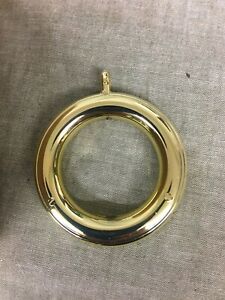 Graber Brass Colored 1- 3/4” Cafe Rings NOS 10 ct. Box 5-811-8 Curtain Rings