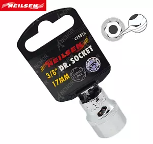 Zócalo métrico de seis puntos SuperLock de 17 mm 3/8" pulgadas ideal para tuercas desgastadas - Imagen 1 de 1