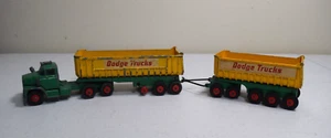 1966 Vintage Lesney Matchbox King Size K16 Dodge Trucks Trailer Fruehauf Tipper - Picture 1 of 11