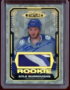 2021-22 UD Stature Design Variant Material Autographs #196 Kyle Burrough 10/15 - Picture 1 of 2