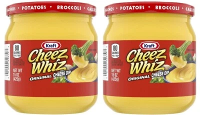 Kraft Cheez Whiz Original Cheese Dip 15 oz (2 Jars) for Nachos Broccoli Potatoes - Image 1 of 4
