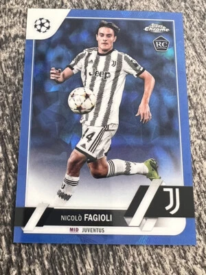 Nicolo Fagioli Blue Sapphire Rookie Topps Chrome 2023 Juventus - Image 1 of 2