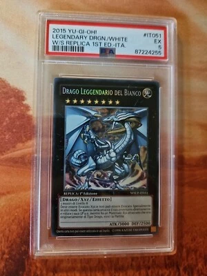 YUGIOH Legendary Dragon of White Italian (Drago Leggendario Del Blanco) PSA 5 - Image 1 of 2