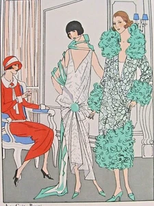 Art Gout Beauty Nachmittagskleid Haute Couture Schablone 1922 Ausschnitte - Bild 1 von 3