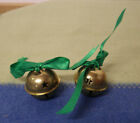 2 Jingle Bell Christmas Ornaments Ornament Gold Color Decoration 1" Tall