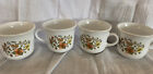 Vintage Correlle Corning Indian Summer Coffee Tea Cup Mugs Lot Of 4