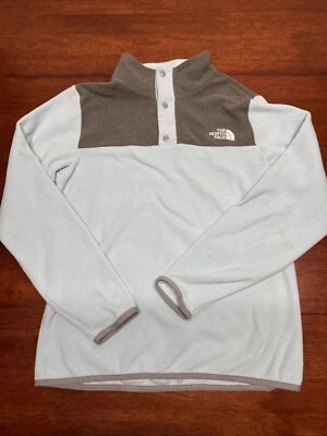 The Northface Glacier 1/4 SNAP Fleece Pullover Blue /Gray Girls Size Large  - Image 1 of 4