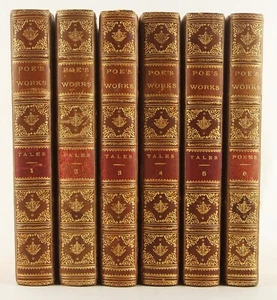 The Tales & Poems of Edgar Allan Poe In 6 Volumes Fine Binding 1902 Putnam's NY - Picture 1 of 21