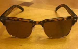  Optic Nerve ONE Throwback POLARIZED Sunglasses Dark Demi Tortoise Brown Lens - Picture 1 of 3