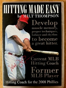 Hitting Made Easy by Milt Thompson (Hitting Coach for Phillies) (DVD 2009) (VG) - Picture 1 of 3