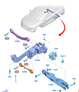 FORD KUGA MK3 Bollo braccio sospensione posteriore 2083794 W719419-S439 NUOVO ORIGINALE - Foto 1 di 2