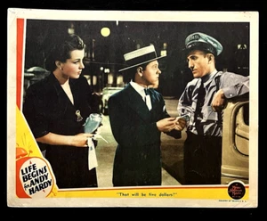 Tarjeta de lobby 'MGM' LIFE BEINS FOR ANDY HARDY-MICKEY ROONEY-JUDY GARLAND ORIGINAL 1941 - Imagen 1 de 1