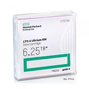 HPE C7976A LTO ULTRIUM 6 SICHERUNGSBAND (5er-Pack) HPE WERKSEITIG VERSIEGELT NEU - Bild 1 von 5