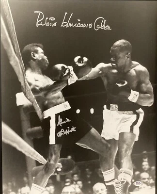 Foto firmada por Rubin Hurricane Carter 16x20 boxeo Emile Griffith auto patio PSA/DNA Foto 1 de 4