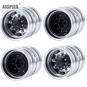 4PCS Aluminium Rückseite Felgen für 1/14 Tamiya Tractor Truck RC Car - Bild 1 von 7