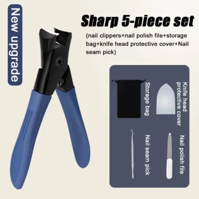 Stainless Steel Nail Clippers Cutter With Anti-Splash Cover Trimmer File 2023 UK - Image 1 of 4