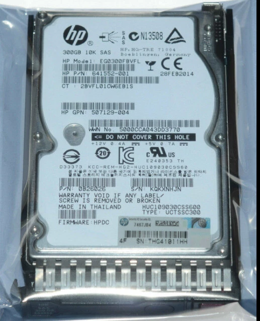 Fit HP 652564-B21 300GB 10K 2.5" SAS 6G DUAL PORT SC ENT 653955-001 - Image 1 of 3