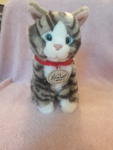 Hamleys 8" Tabby Cat Kitten Blue Eyes Soft Plush Tags - Picture 1 of 10