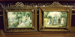 Pair Of Antique Ormolu French Victorian Bronze Brass Frames - Picture 1 of 5
