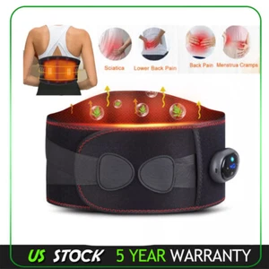 Massage Belt Electric Infrared Heated w/ Back Support Waist Vibration Massager - Picture 1 of 18