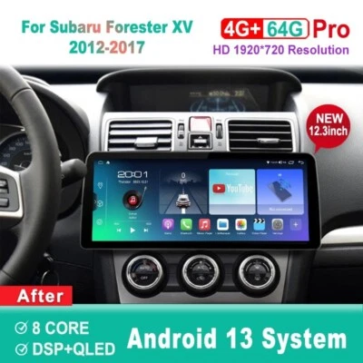 12.3 inch Screen Android Car Radio For Subaru Forester XV 2012-2017 Head Unit - Image 1 of 4