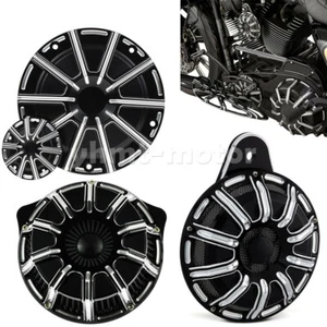 110 dB Cut Horn Cover Air Filter Derby Timing Timer Cover Fit For Touring Dyna - Imagen 1 de 12