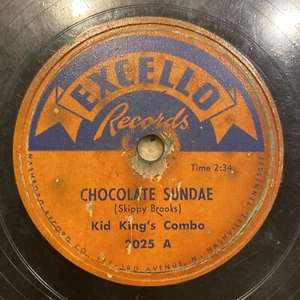 R&B - Kid King's Combo - Freddy Young 78 rpm EXCELLO 2025 CHOCOLATE SUNDAE 1953 - Picture 1 of 4