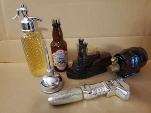 Avon Vintage Cologne Bottles Lot 6 Keg, Steamboat, Wrench, Bottles, Oil Can - Picture 1 of 16