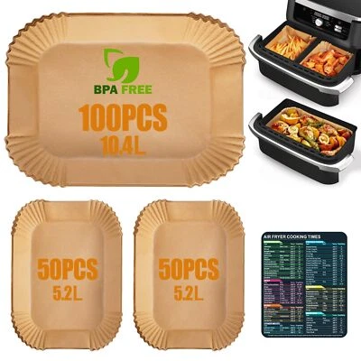 Papier Cuisson Air Fryer 200 PCS Papier Sulfurisé pour Air Fryer Ninja 10.4L ... Foto 1 de 4