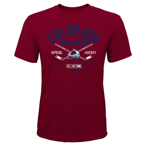 NHL Colorado Avalanche Boys Even Strength Triblend Short Sleeve Tee, X-Large Cover