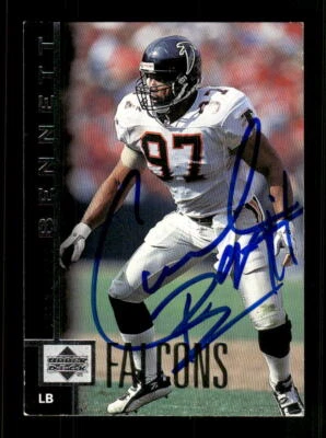 1997 Upper Deck #163 Cornelius Bennett HAND SIGNED AUTO - Image 1 of 2