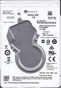 ST1000LM035 pn: 1RK172-568 sn: ZDE fw: SBM3 FEB /2020 TK 1TB 2.5" SATA SEAGATE - Picture 1 of 5