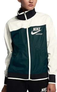 Women’s Nike Sportswear Retro Vintage Shell Jacket White Green Size Small 8-10 - Picture 1 of 2