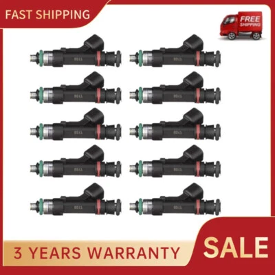 Set of 10 Fuel Injectors For 2005 Lincoln Town Car Mercury Grand Marquis 4.6L V8 Foto 1 de 4