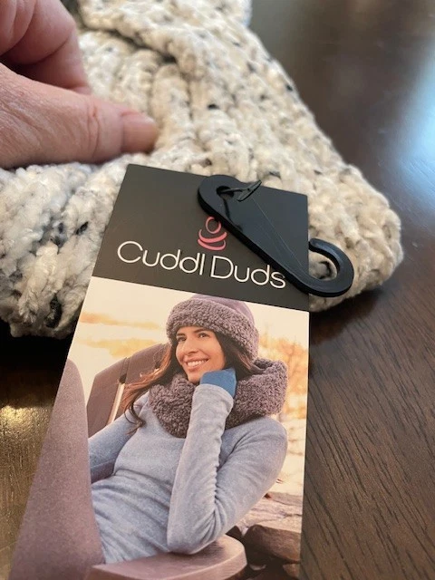 New with Tags Cuddol Duds Chenille headband warmer super soft gray& white 1 sz - Image 1 of 4