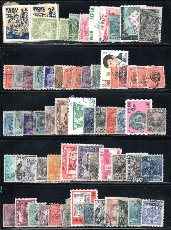 PERU, EXCELENTE LOTE DE SELLOS DE DIVERSAS SERIES   #NOV13 - Image 1 of 1