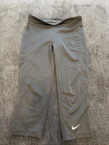 Nike Kids Girl's DRI-FIT Tight Capris Black Medium Athletic Pants - Picture 1 of 6