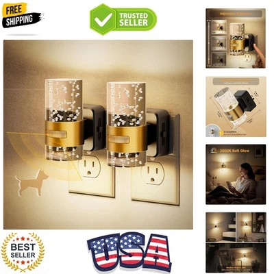 Paquete de 2 luces nocturnas con sensor de movimiento regulables - Elegante diseño blanco cálido 3000K Foto 1 de 4